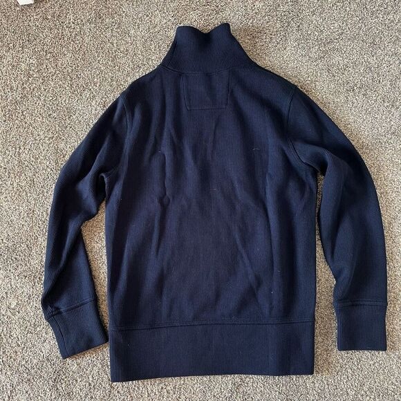 Banana Republic Sweater Men's Small Blue Knit Long Sleeve Mock Neck Pullover - Picture 5 of 5